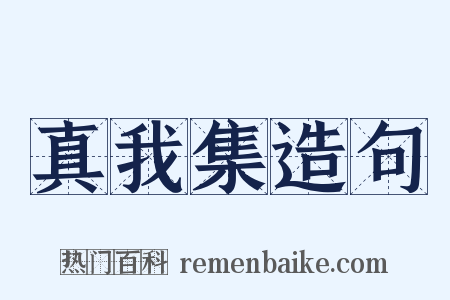 真我集造句是什么意思的图片